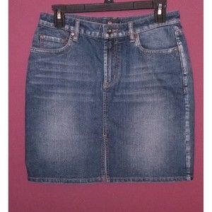 BEBE JEAN DENIM MINI SKIRT SIZE 30 POCKETS JUNIORS SMALL